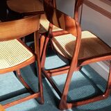 Suite of 6 chairs sleigh Baumann vintage redone