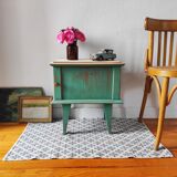 Patinated vintage bedside table