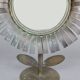 Jean Vinay flower mirror 1960s, In copper & brass