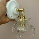Vintage glass lampshade wall lamp with antique tassels