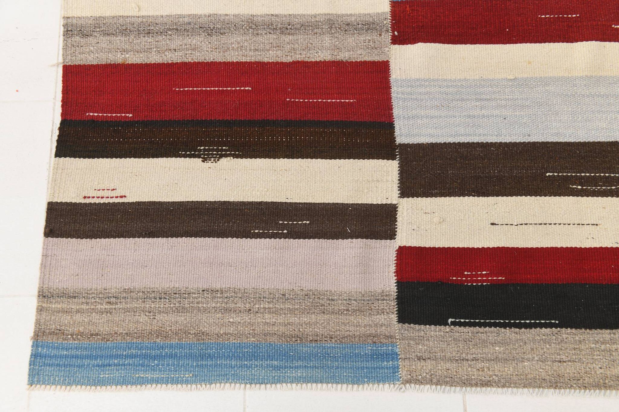 9x12 Mid Century Modern Large Vintage Kilim Rug, 272x367Cm