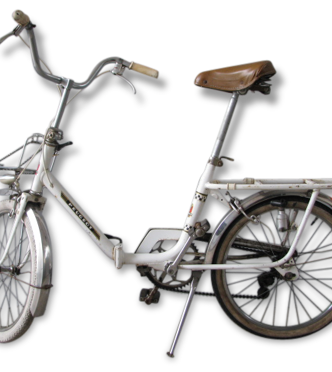Mini vélo pliant Peugeot blanc vintage 70 | Selency