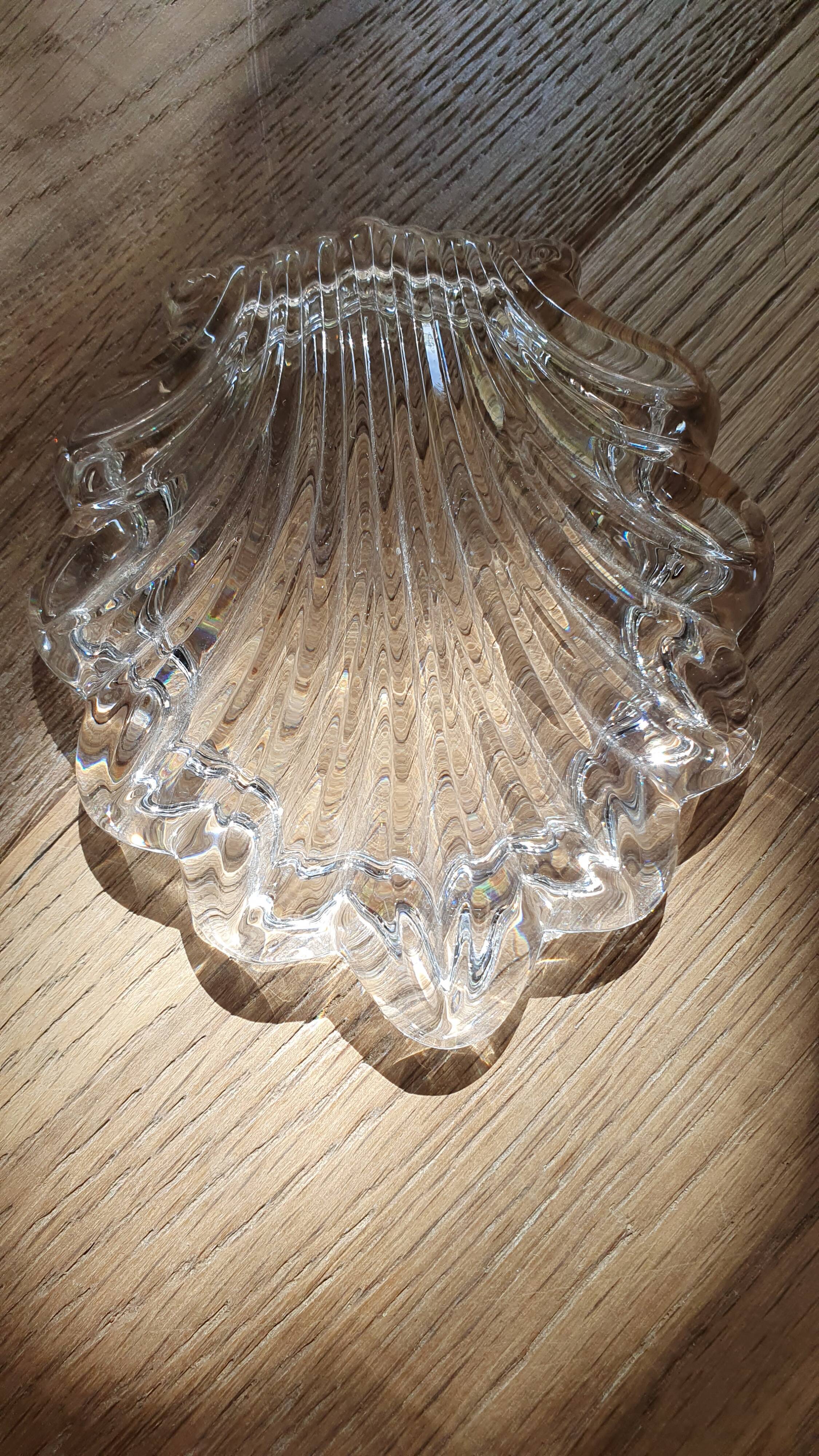 Art deco shell crystal jewelry box