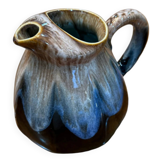 Glazed stoneware jug with spout – Decorative ceramics, France, 1970s