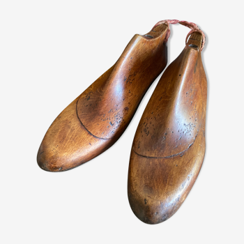 Pair of wooden boots