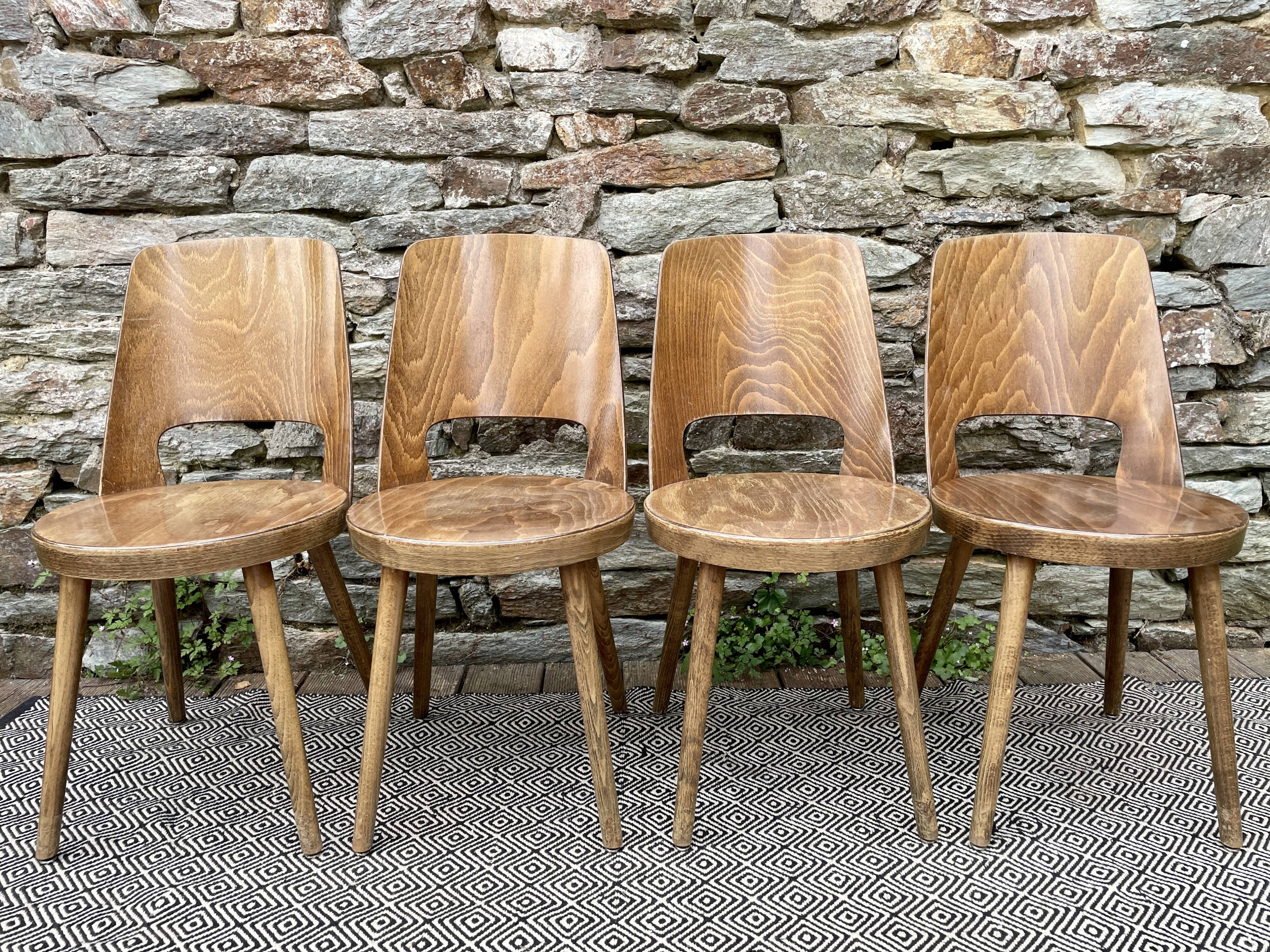 Set of 4 Baumann bistro chairs Mondor model
