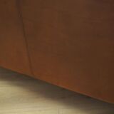 Brown leather sofa, Danish design, 1970s, production: Denmark