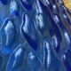 Blue moulded glass suspension