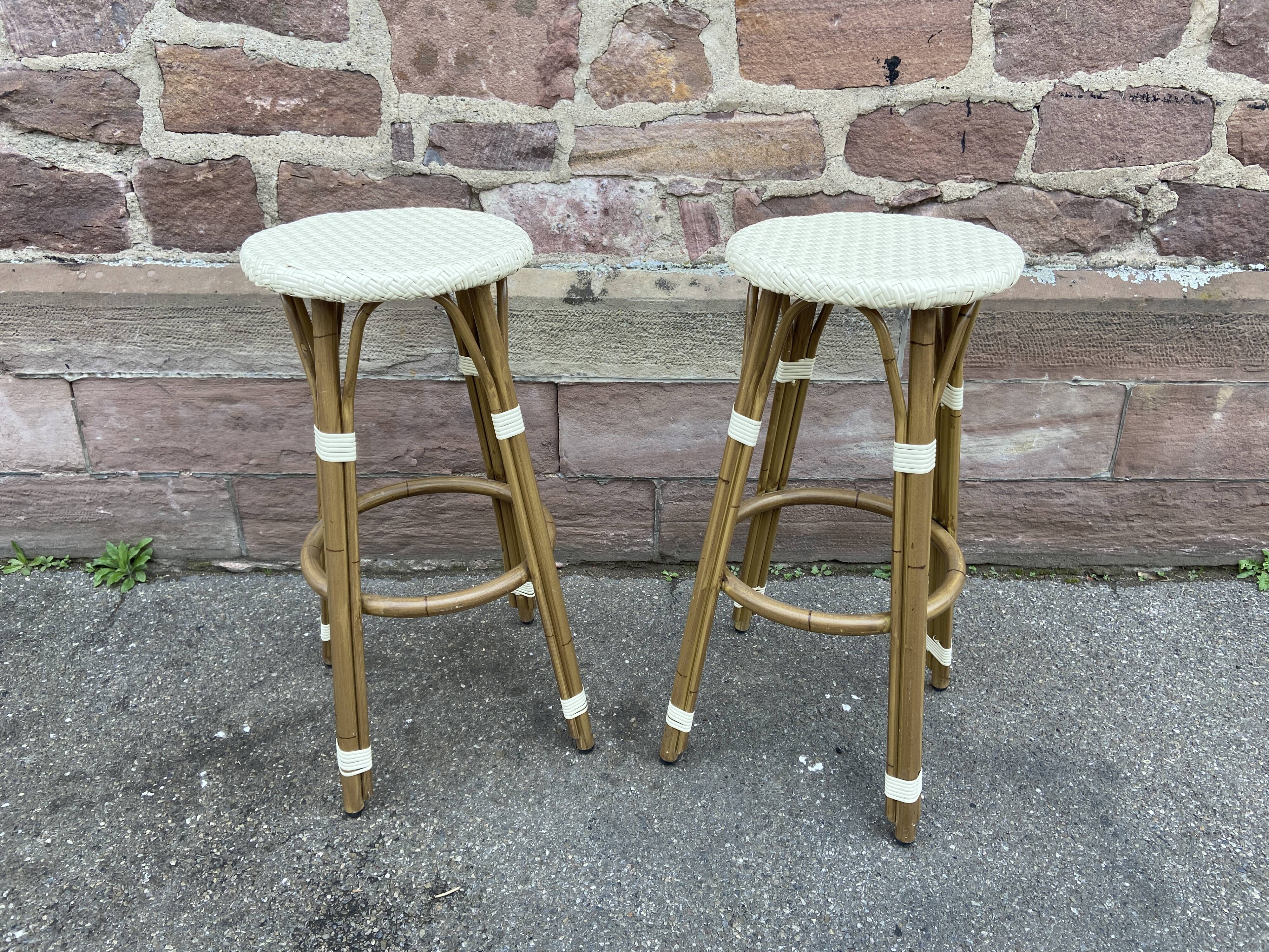 Pair of bar stool style drucker paris café