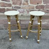Pair of bar stool style drucker paris café