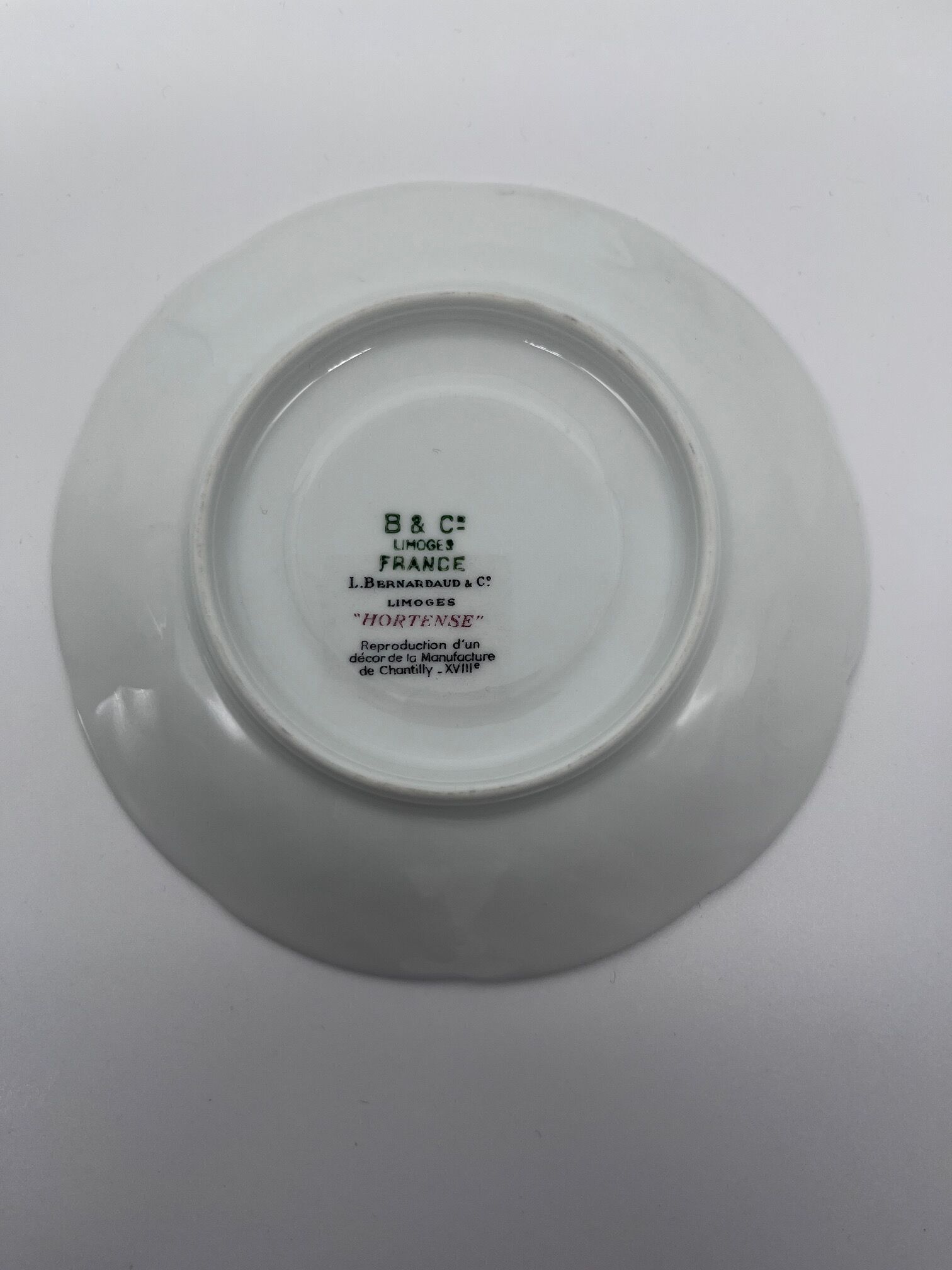 4 cups and under cups, sugar maker Bernardaud Limoges