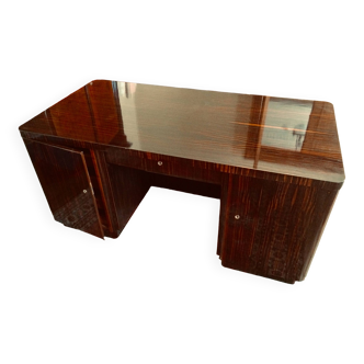 Art Deco desk in Macassar ebony