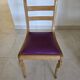 6 Louis Philippe solid wood chairs with leather seats