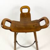 Brutalist bar stool by Carl Malmsten