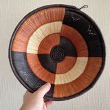 Vintage woven raffia basket