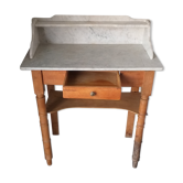 Old toilet table hairdresser with marble tray.