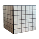 Checkerboard cube bedside table tiled white retro black tile