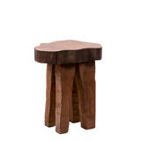 Set of four brutalist style stools, 1970s