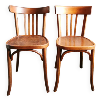 2 chaises bistrot baumann dépareillées