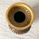 Bamboo and lacquered wood vase
