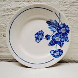 Set of 5 blue flower dinner plates