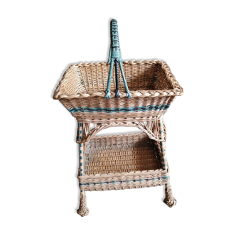 1900 yresse wicker worker serving table