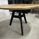 Industrial dining table for 6 to 8 people in mango and cast iron