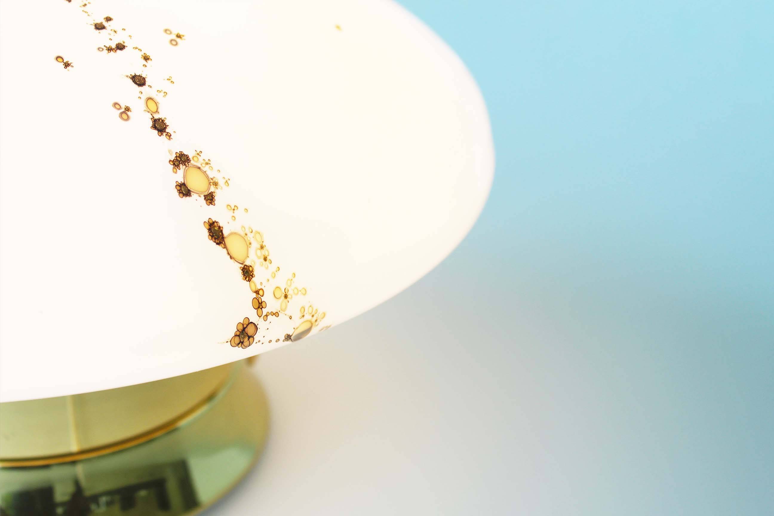 Original Vintage murano glass flush mount lights by Kaiser Leuchten, Germany 1970's