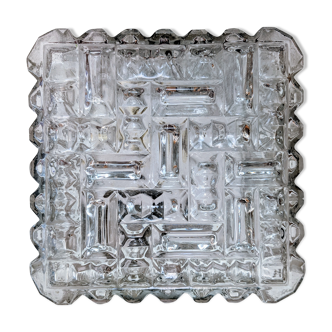 Old glass ceiling lamp 1960/1970