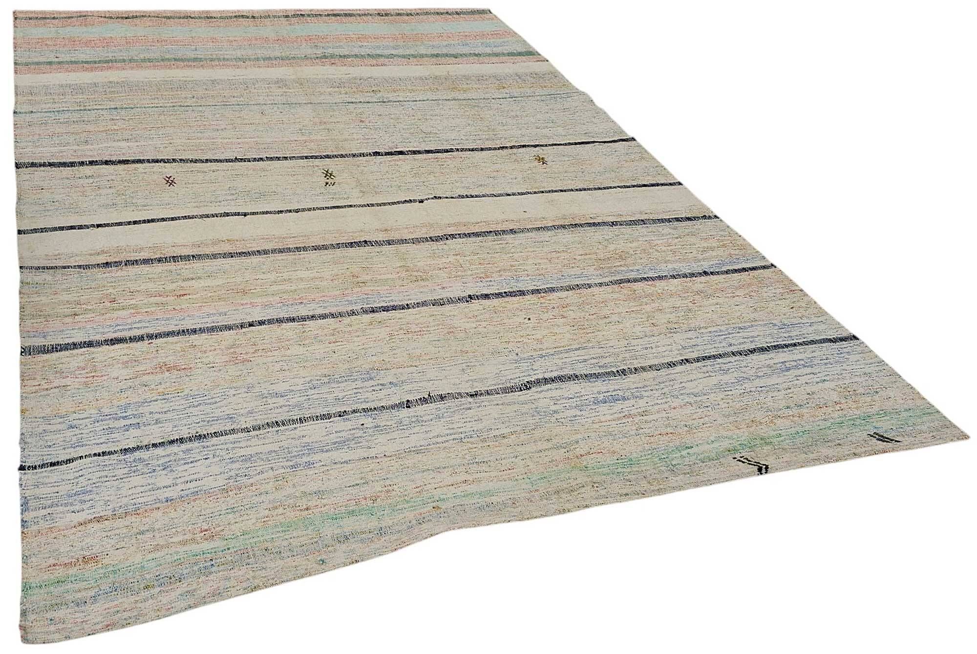 Turkish Handwoven Flatweave Chaput Kilim 203 cm x 287 cm