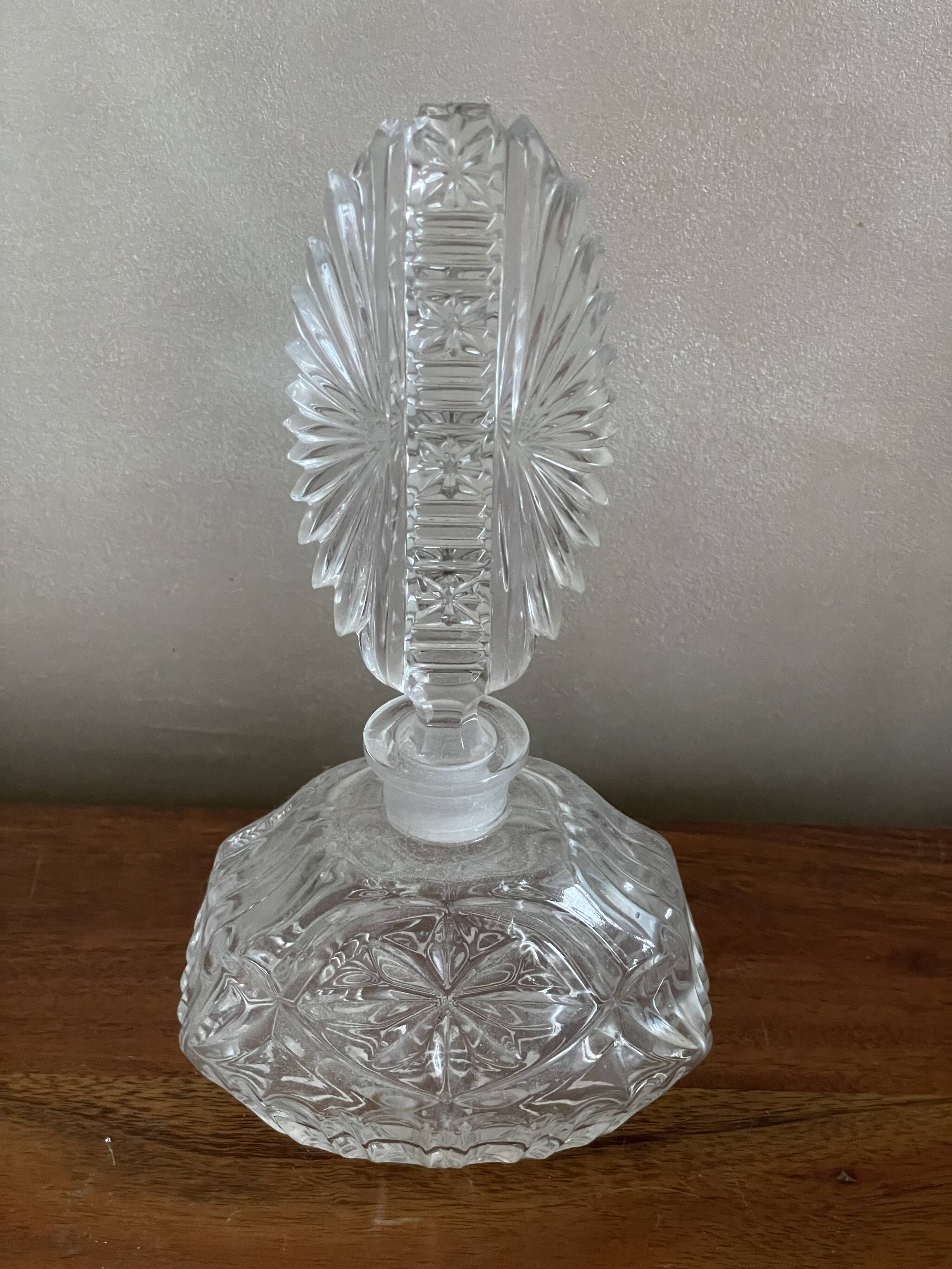 Cut glass carafe bottle