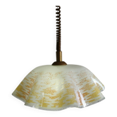 Vintage Sijaj Hrastnik Glass Pendant Lamp Mid Century Modern Lighting
