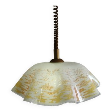 Vintage Sijaj Hrastnik Glass Pendant Lamp Mid Century Modern Lighting
