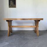 Table, mobilier de montagne en hêtre, 1950