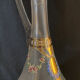 Small glass decanter decorations of enamel flower garland late nineteenth early twentieth