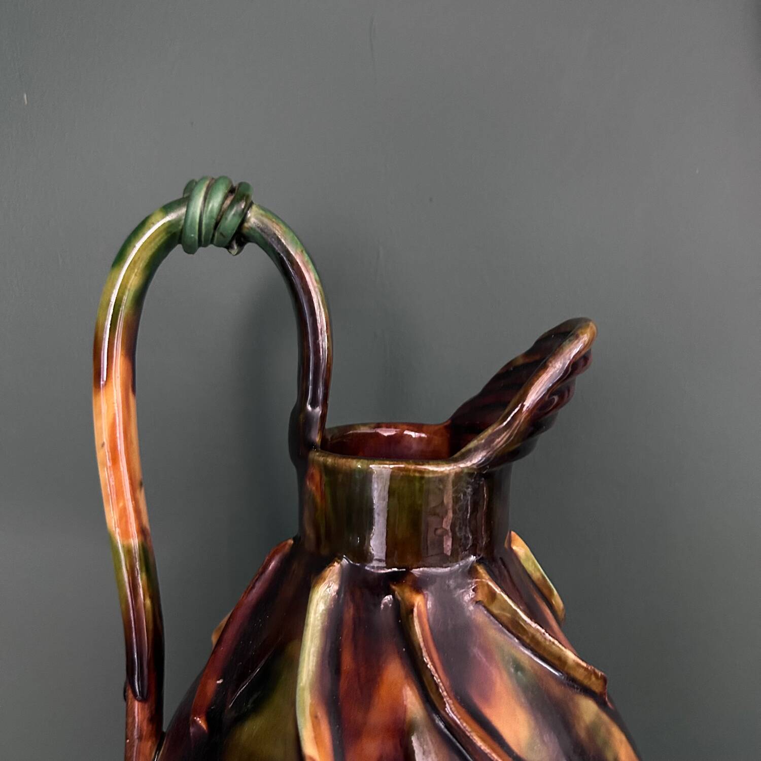 Large Provençal jug signed AC