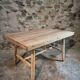 Ensemble de salle à manger rustique fait main avec table en chêne et frêne et 4 chaises, années 1960