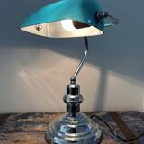 Blue banker notary lamp