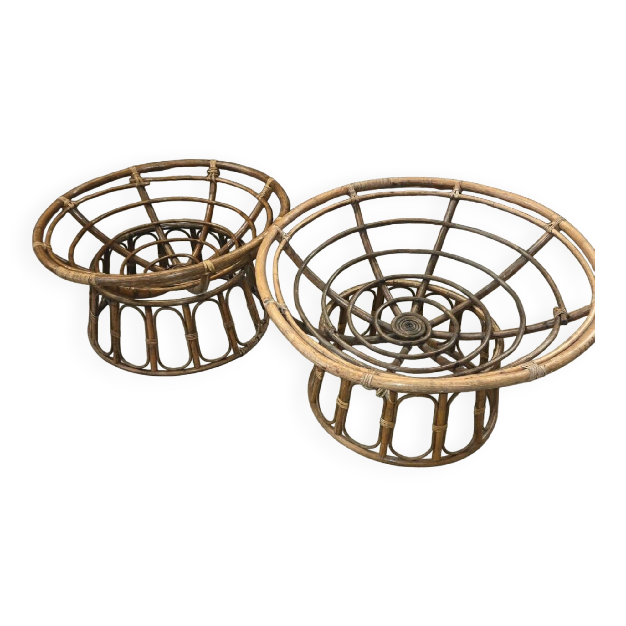 Rattan armchairs