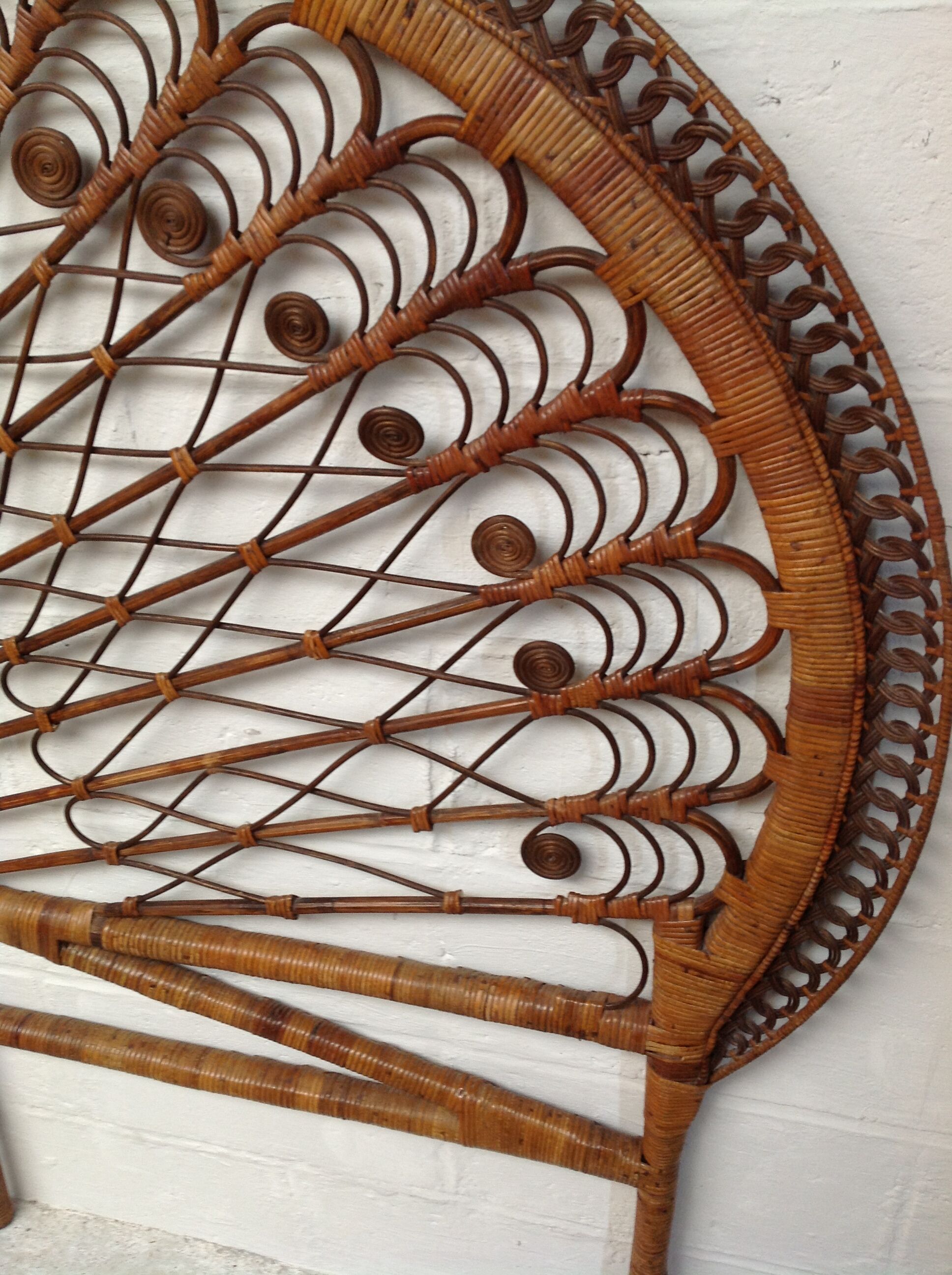 Vintage rattan headbed