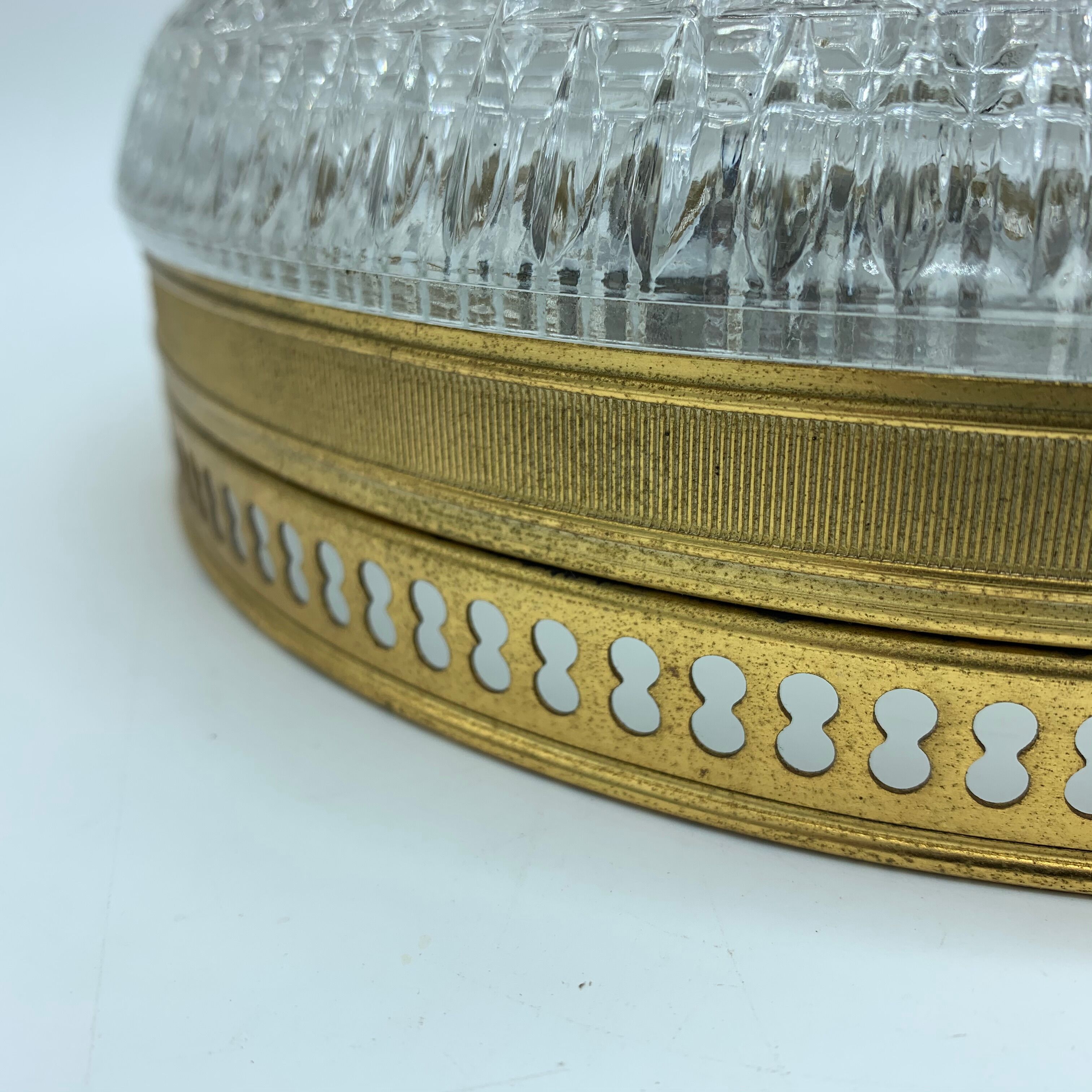 Lucien Gau's old crystal gold ceiling light