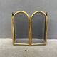 Antique 1920s Brass Fireplace Screen, Vintage French 4-Panel Spark Guard