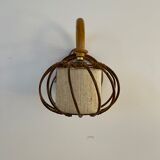 Vintage rattan wall lamp
