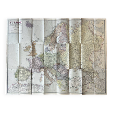 Large physical and political map of Europe - 98x74cm