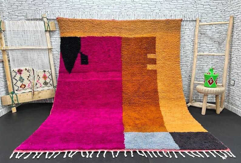 Handmade pure wool rug, size 150 x 250 cm