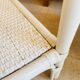 Pair of white rattan bedside tables – 1970s-80s