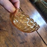 Amber glass catchall dish – 1940s–1950s