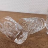 Presentation service 8 glasses and its Bohemian Cristal style dish