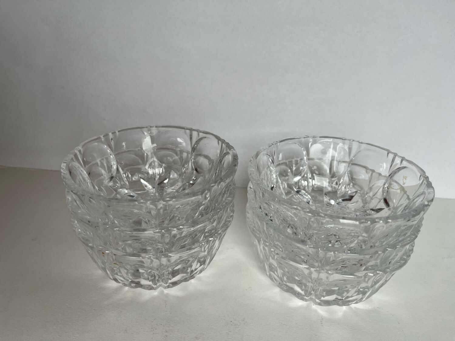 6 glass dessert cups