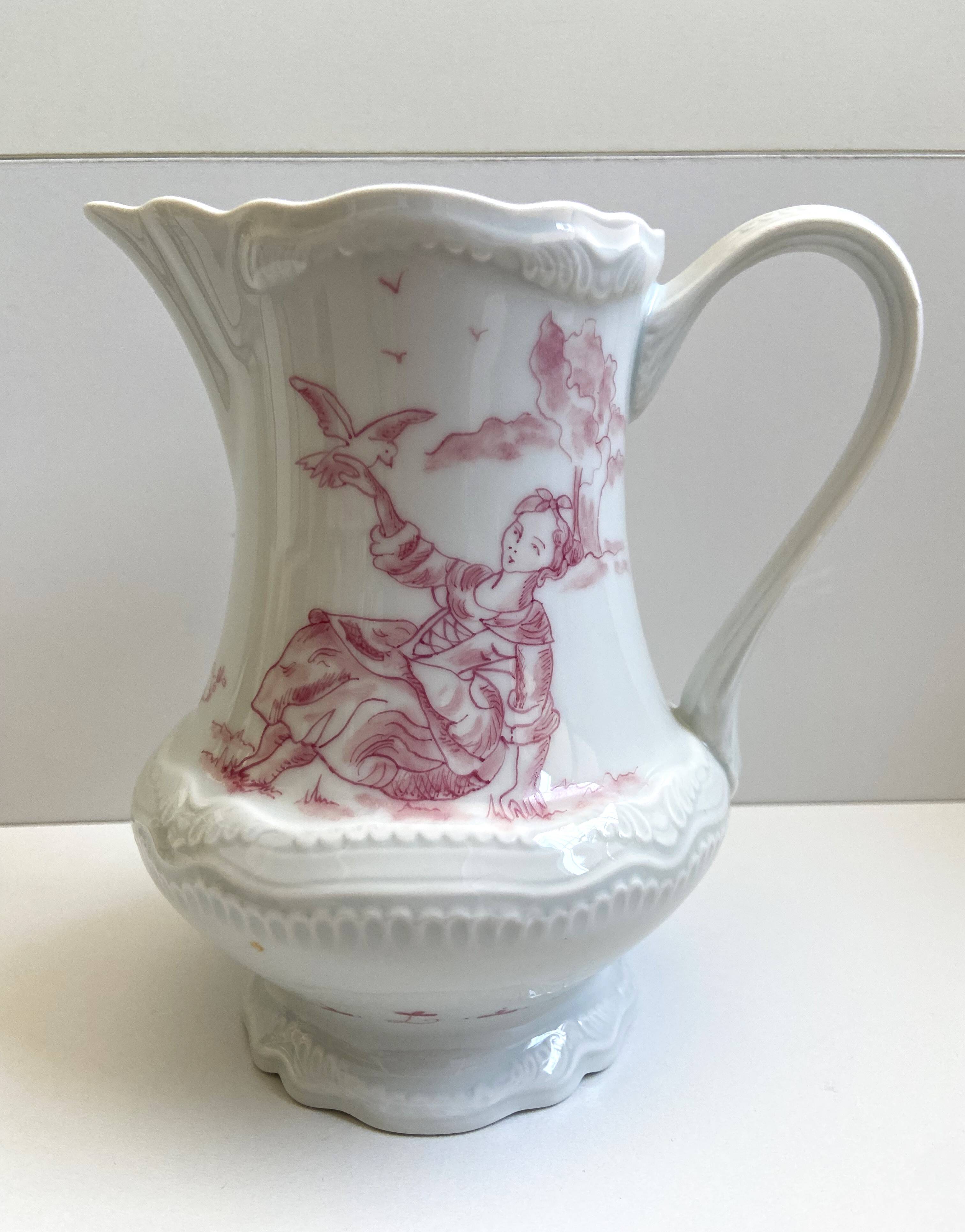 Pitcher Jug Cream Jug Milk Porcelain Cherbourg Louis XV Style
